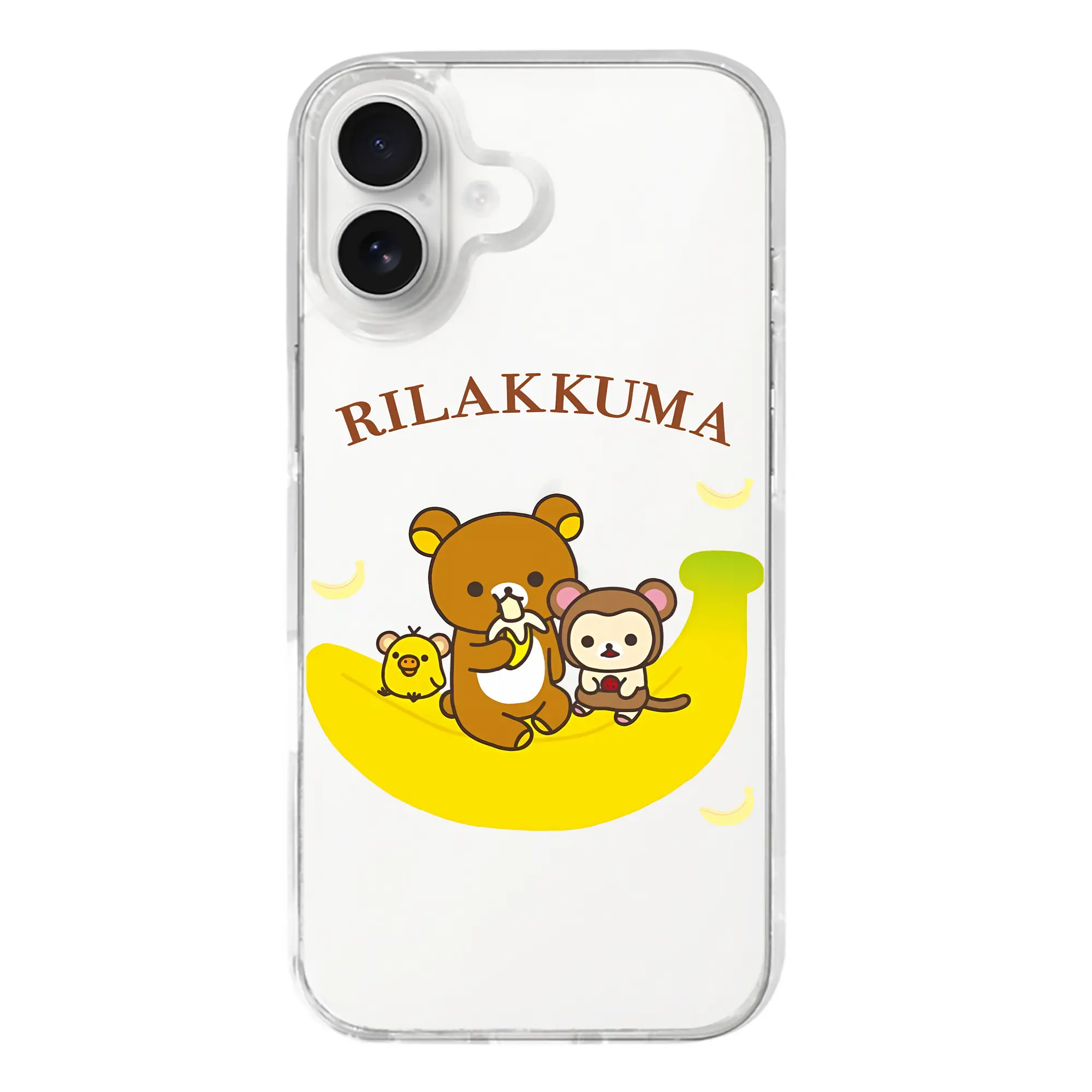 リラックマ (Rilakkuma) グッズ リラックマ (Rilakkuma) - iPhone 17シリーズ 透明スマホケース – 薄型・耐衝撃・精密フィット保護カバー